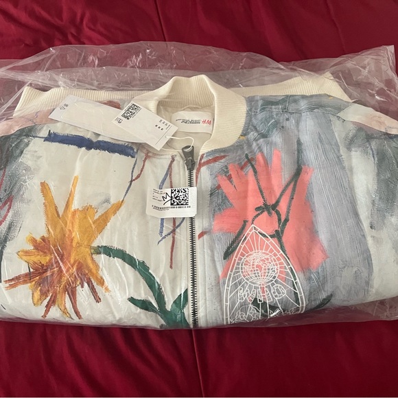 Basquiat/Ev Bravado & Tela D’Amore Loose Bomber Jacket NEW WITH TAG XS, S, M - Picture 5 of 5